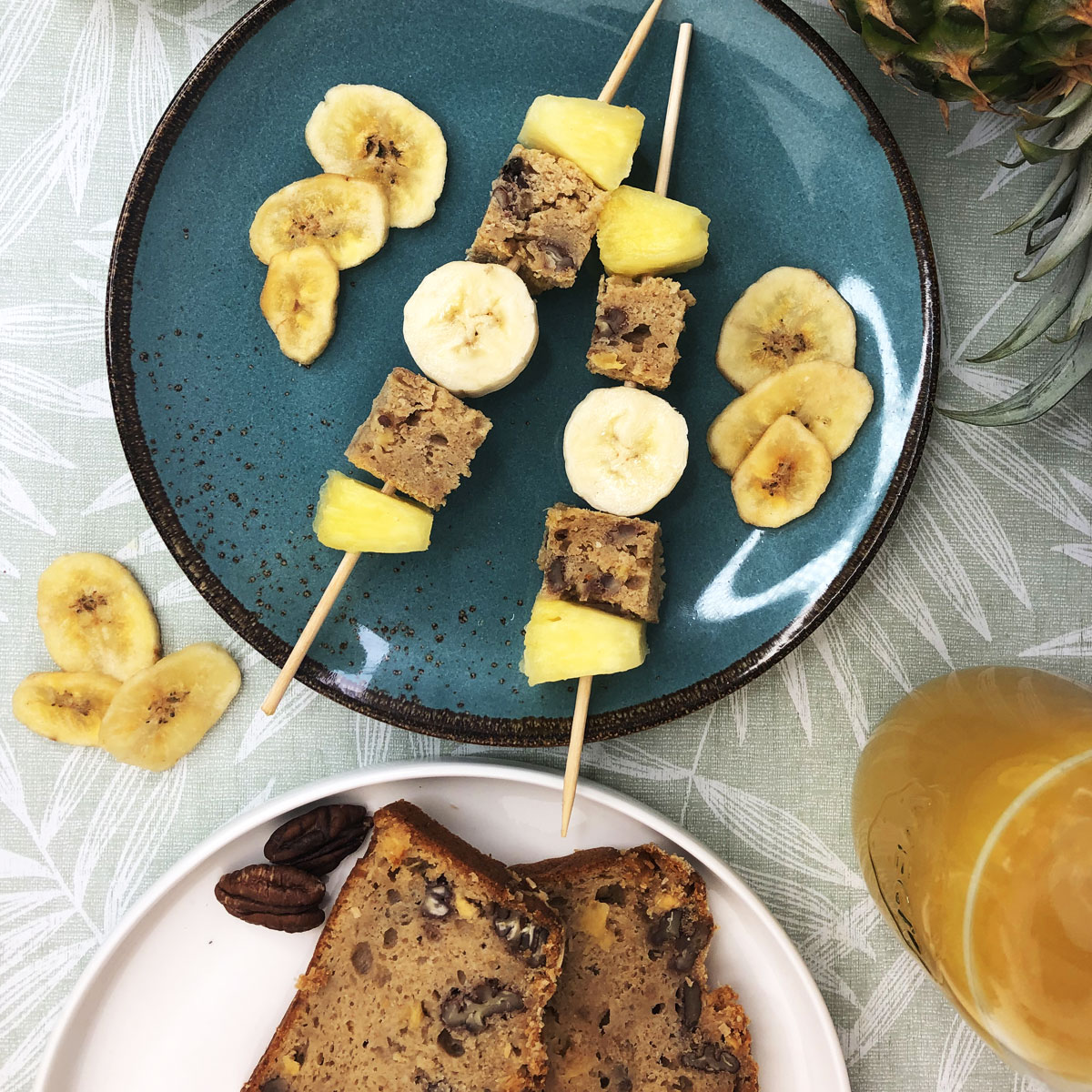 Bananenbrot mit Ananas