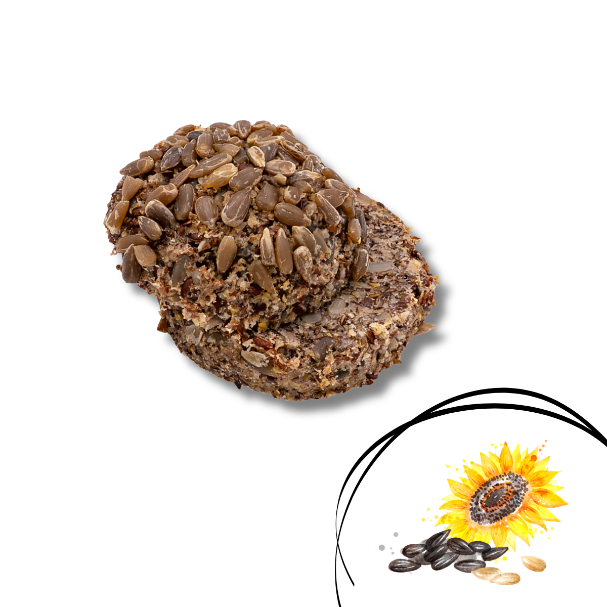 Lower Carb Brötchen "Sonnenblumenkerne" - Kornküsschen